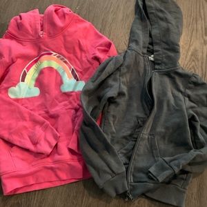 2 hoodies. 1 h&m and 1 circo.